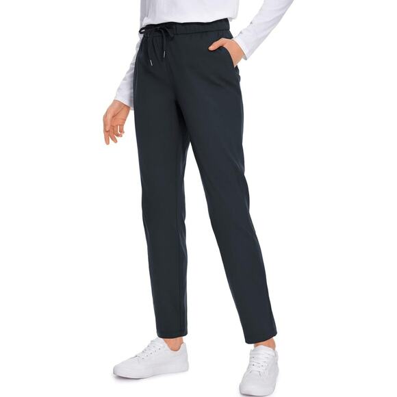 CRZ YOGA Womens 4-Way Stretch Pants Travel Outdoor Workout Pockets XSMALL Navy - Picture 1 of 7